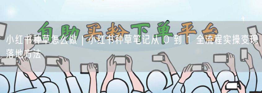 小红书种草全流程：从笔记创作到实操变现指南