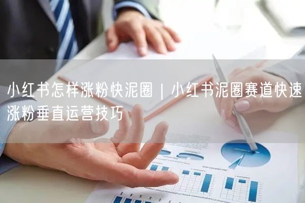 小红书怎样涨粉快泥圈|小红书泥圈赛道快速涨粉垂直运营技巧