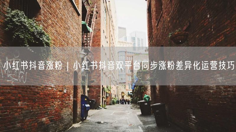 小红书抖音涨粉｜小红书抖音双平台同步涨粉差异化运营技巧