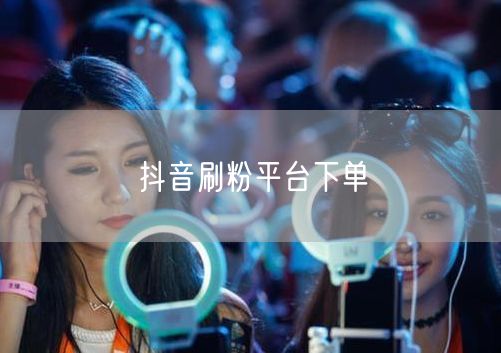 抖音刷粉平台下单