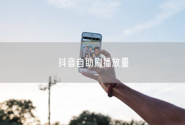 抖音自助刷播放量